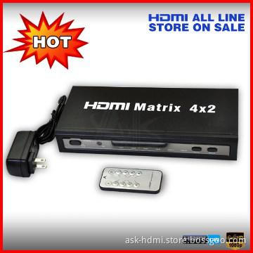 4 in 2 out hdmi matrix switcher 1080p